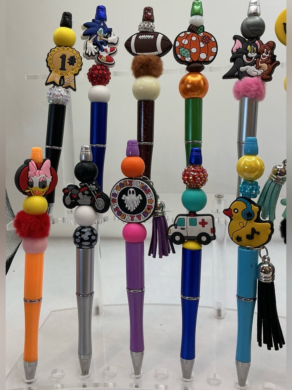10 KIDS PENS-BEADED HANDMADE RANDOM BUT SUGGESTED - Picture 10 of 13